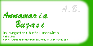 annamaria buzasi business card