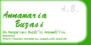 annamaria buzasi business card